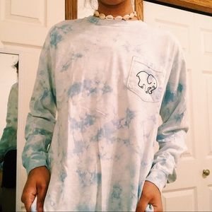 Ivory Ella blue Tie-dye long sleeve